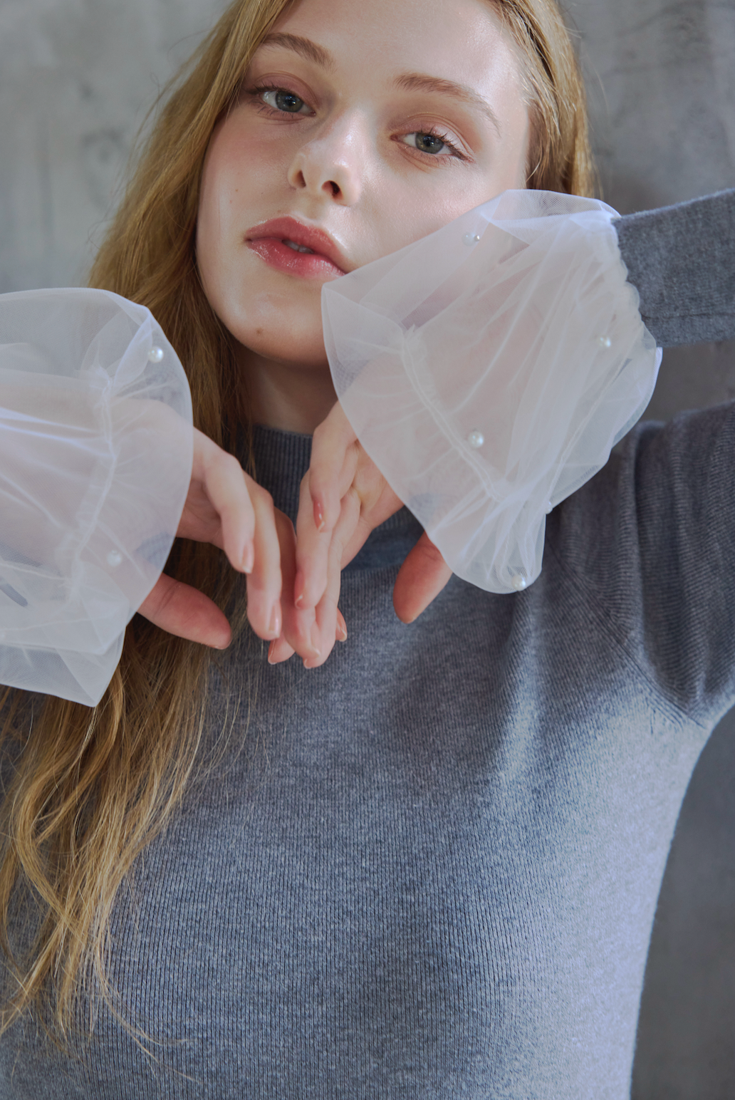 Chiffon Bell Sleeve Knit