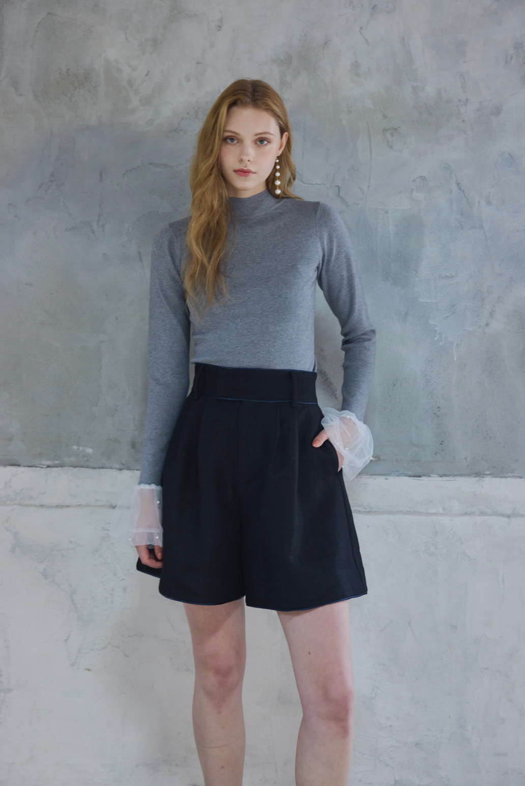 Chiffon Bell Sleeve Knit