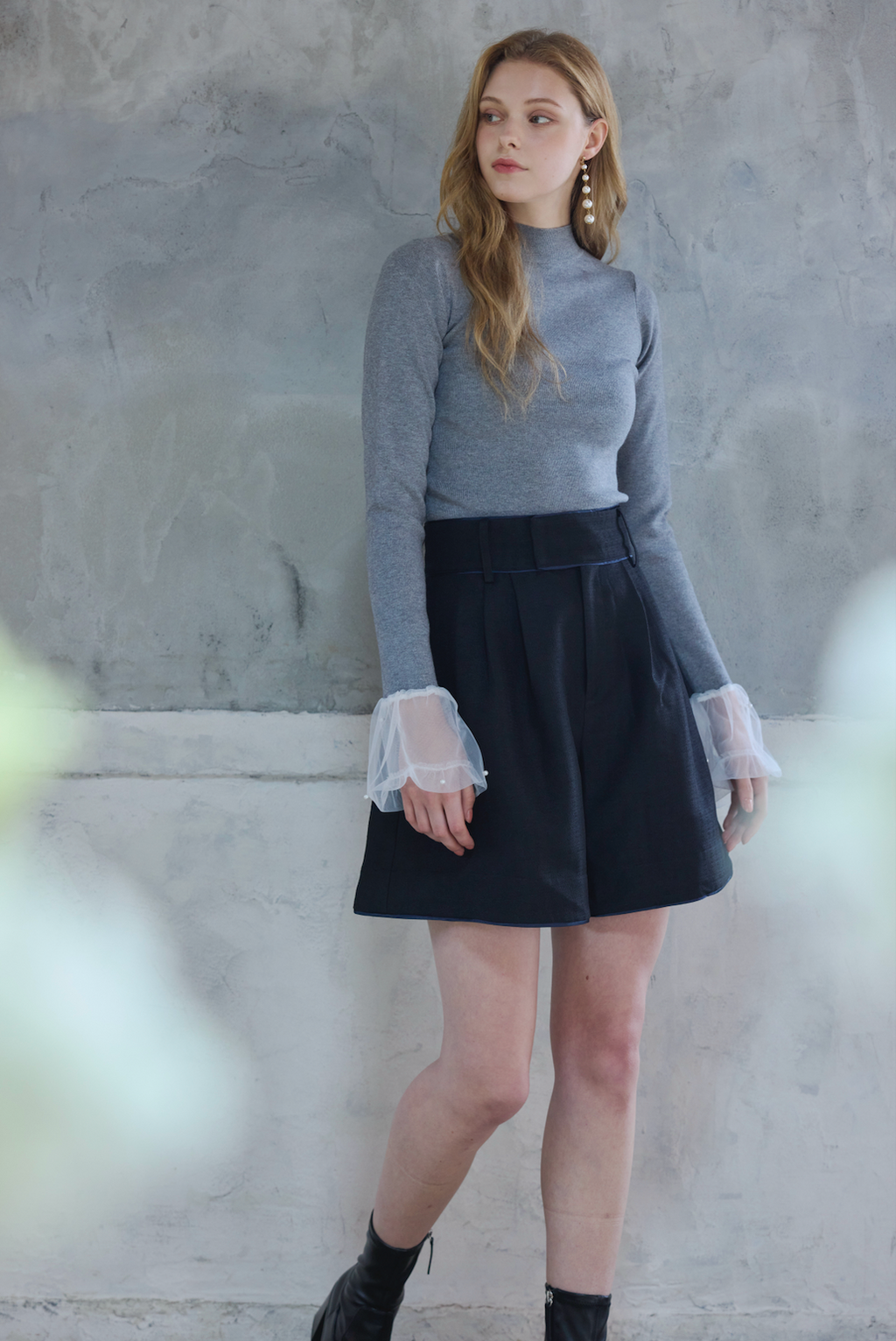 Chiffon Bell Sleeve Knit