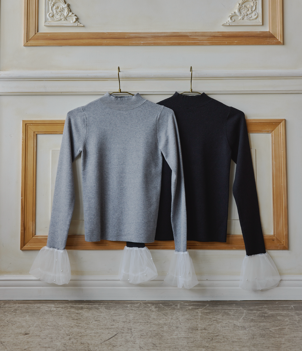 Chiffon Bell Sleeve Knit