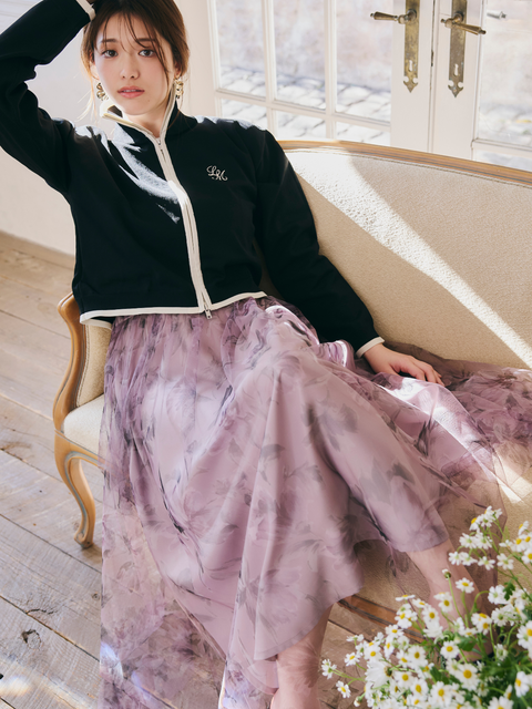 【POPUP限定】Flower Sheer Tulle Skirt