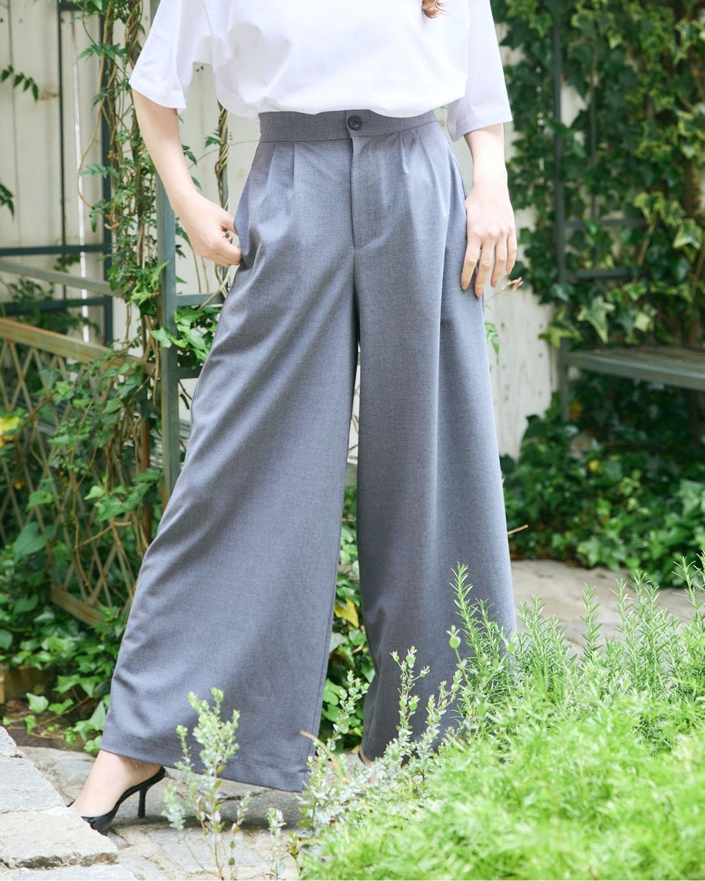 Gather Belt Set Pants