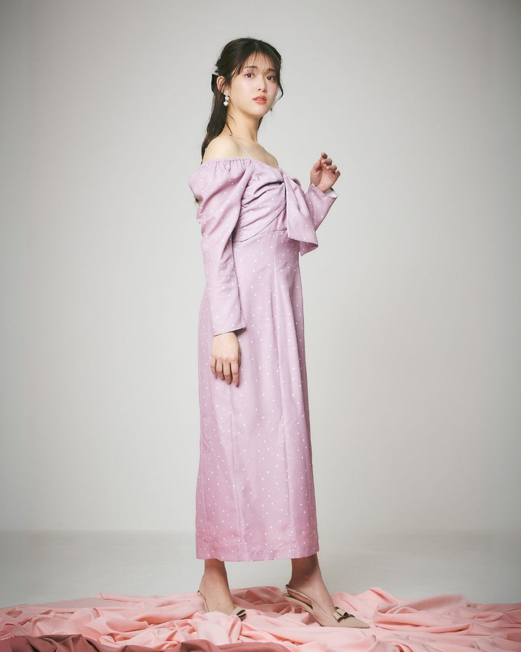 Heart Pattern Ribbon Dress