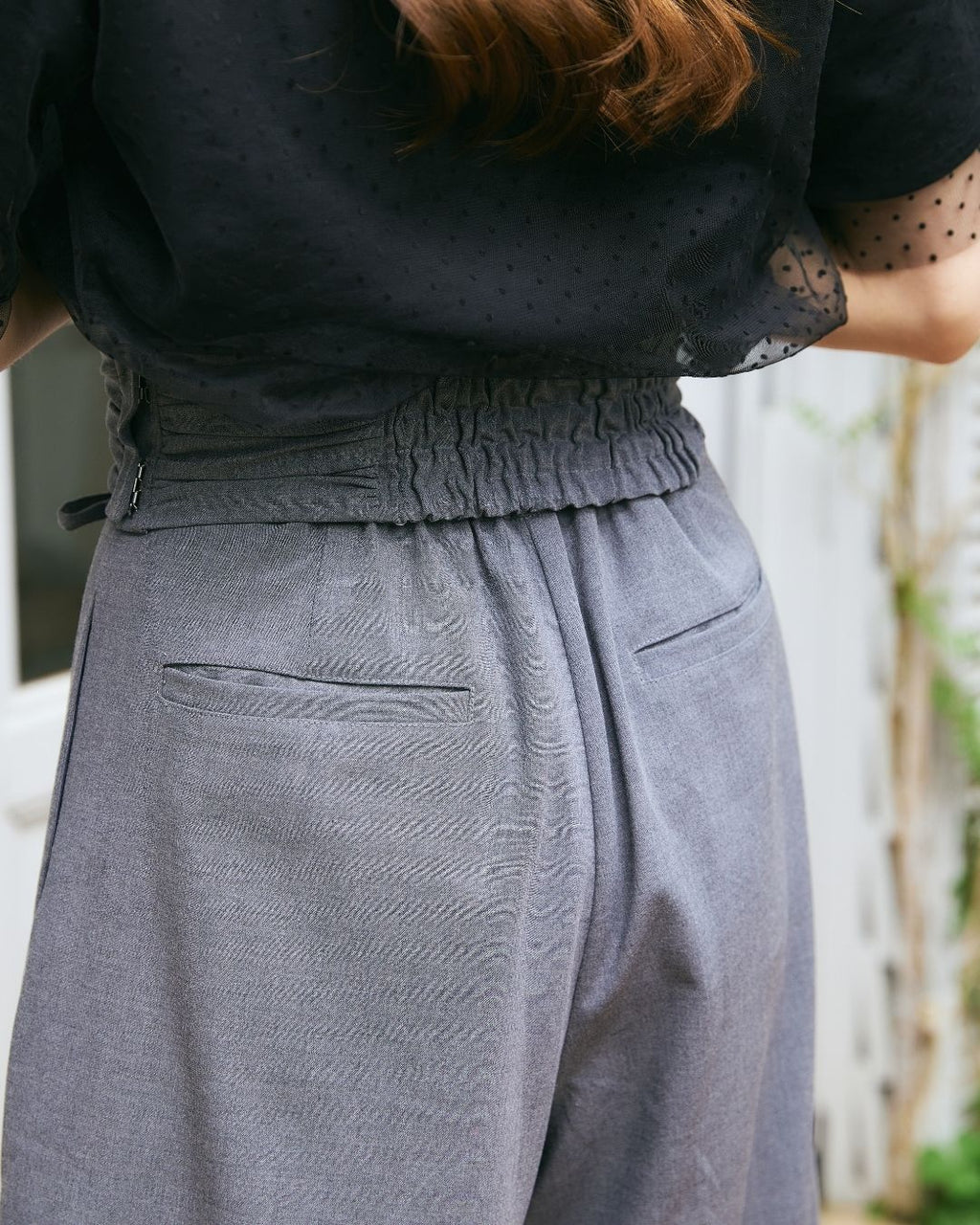 Gather Belt Set Pants