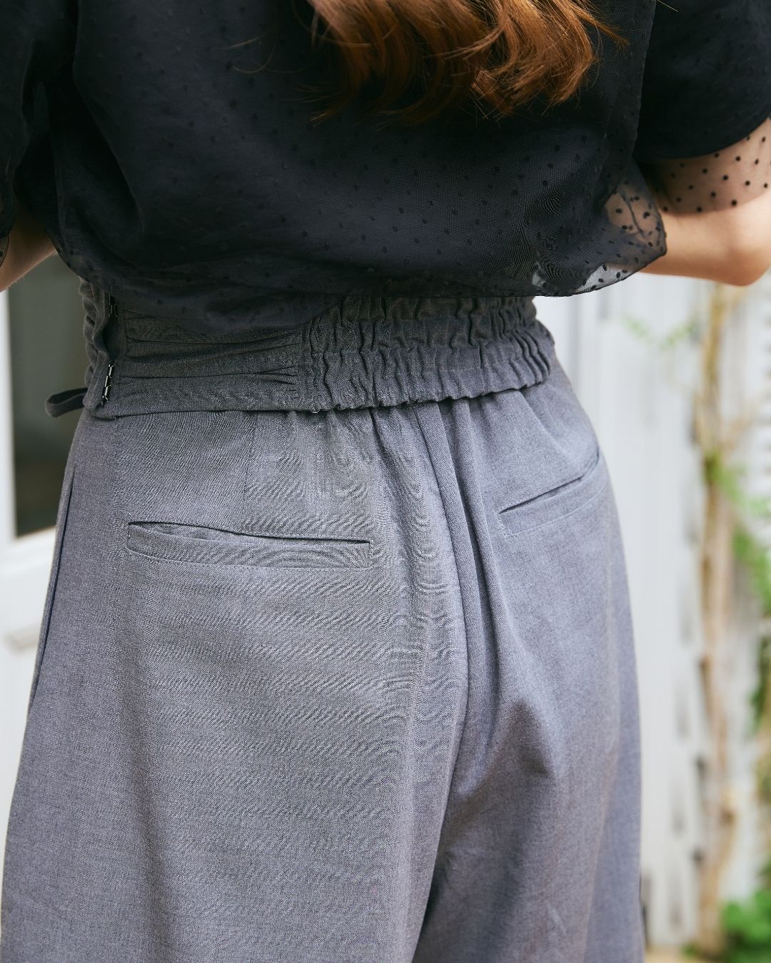 Gather Belt Set Pants