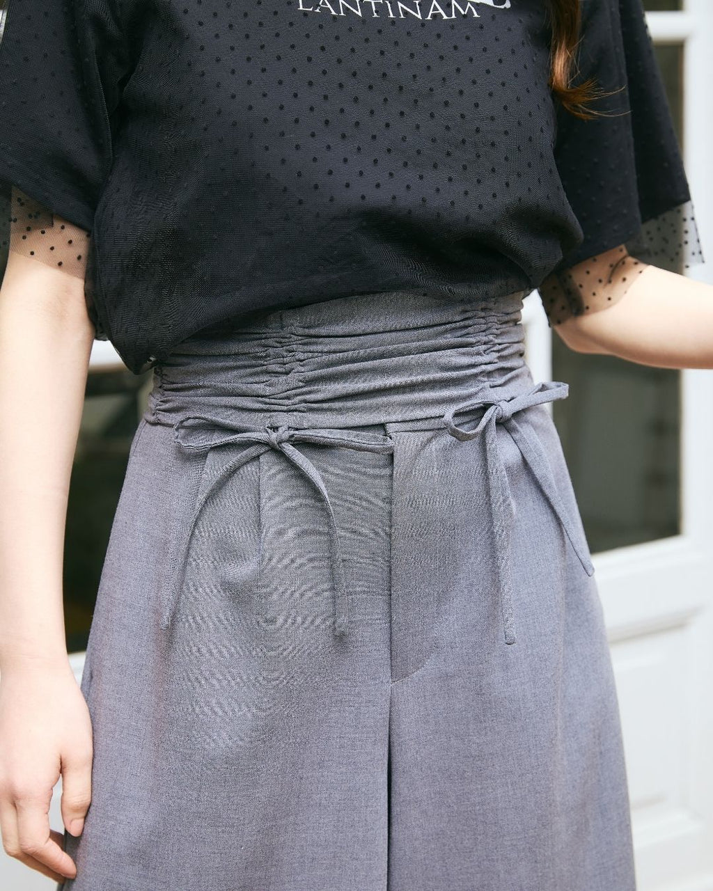 Gather Belt Set Pants