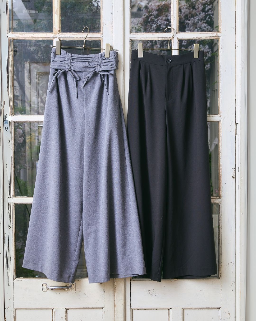 Gather Belt Set Pants