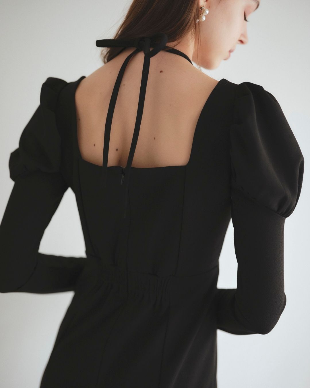 Stretch Puff Sleeve Dress