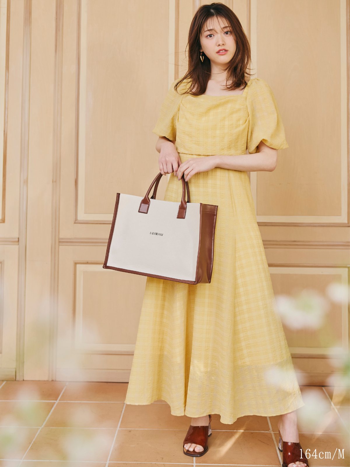 【GirlsAward 大谷映美里さん(=LOVE)着用】Sheer Gingham Check Dress