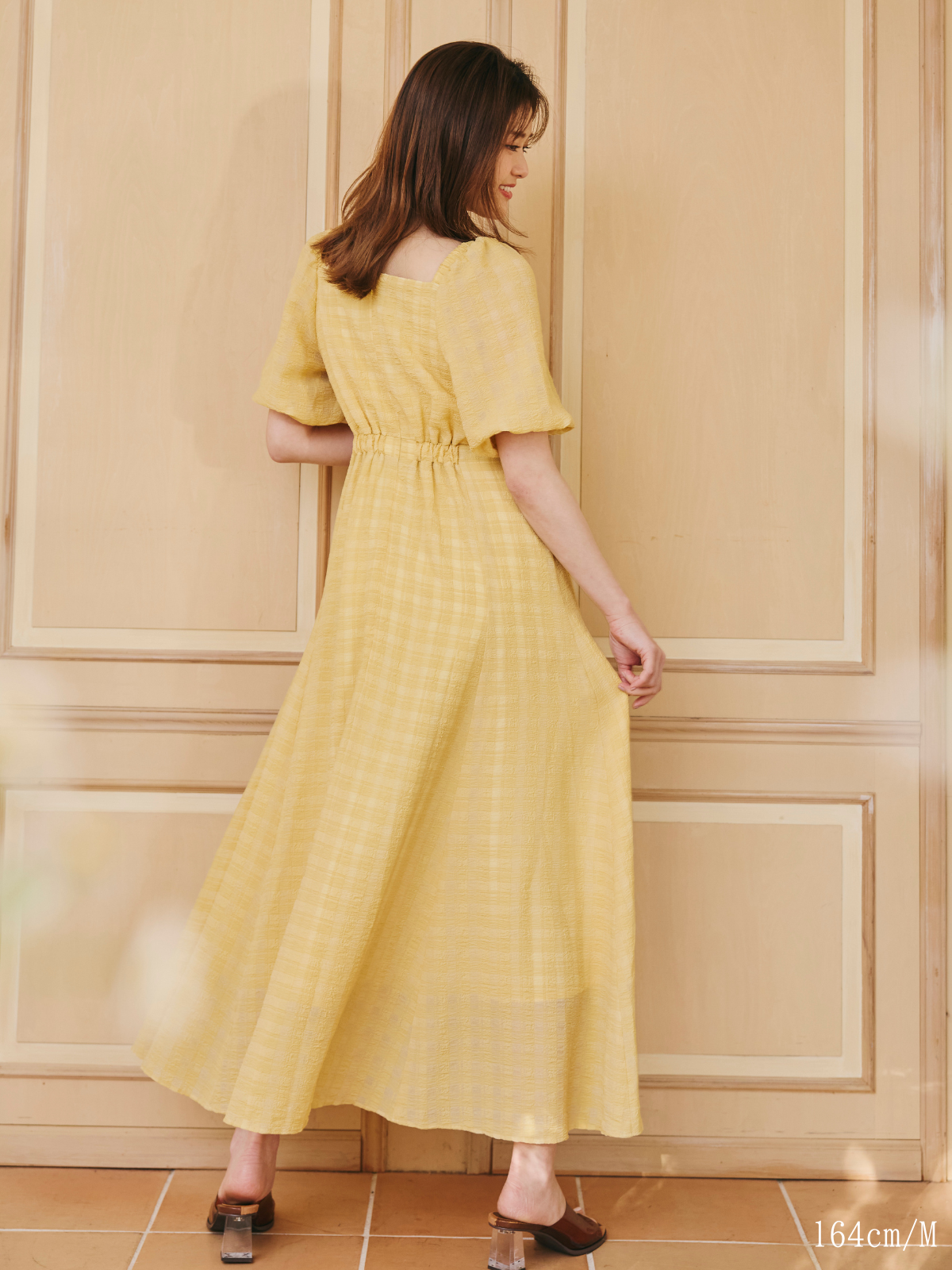 【GirlsAward 大谷映美里さん(=LOVE)着用】Sheer Gingham Check Dress