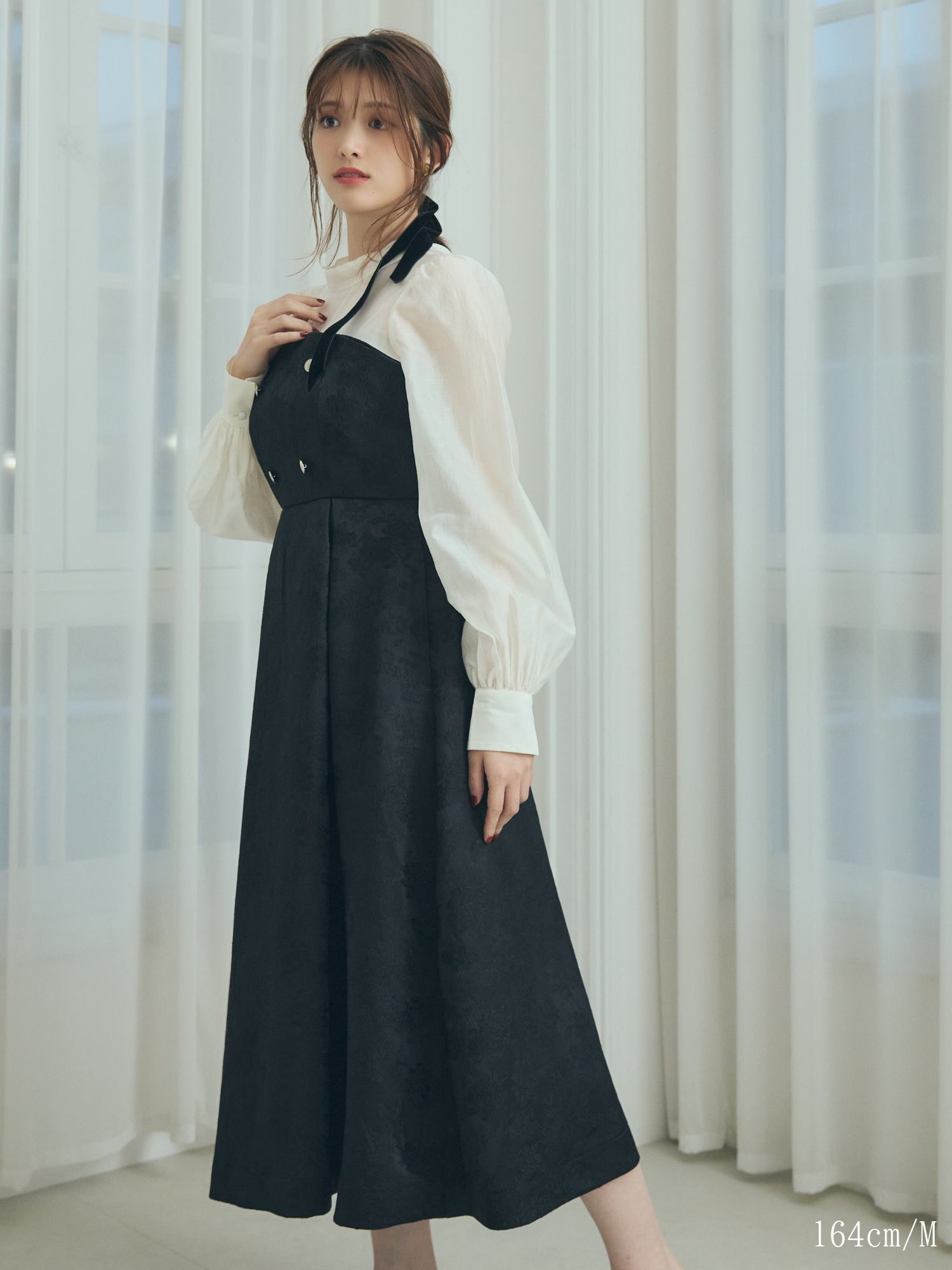 Flower Jacquard  Docking  Dress