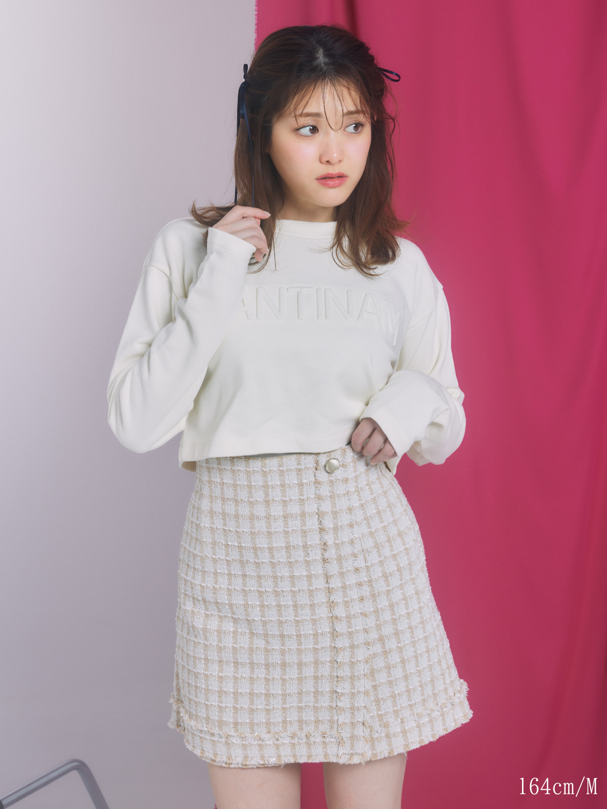 Check Tweed Skirt(short pants)
