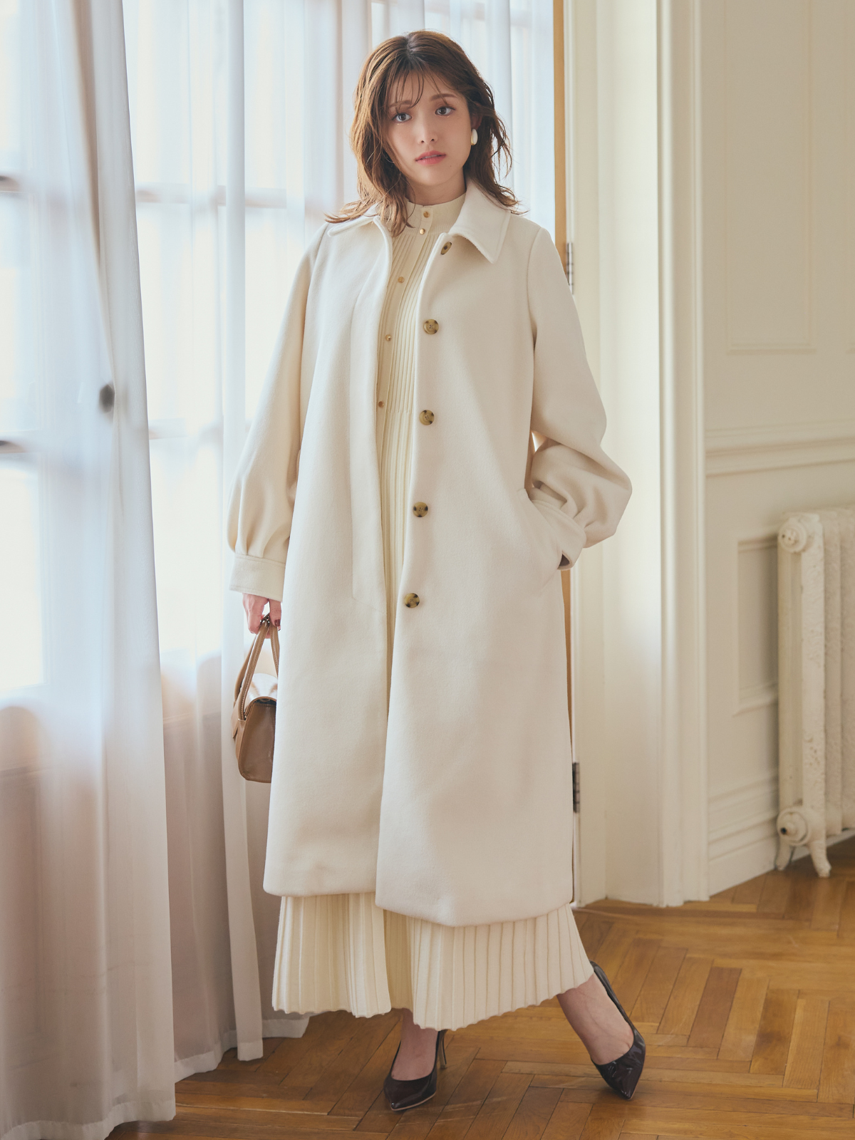 Soutien Collar Puff Sleeve Coat – LANTINAM Soutien Collar Puff Sleeve Coat – LANTINAM