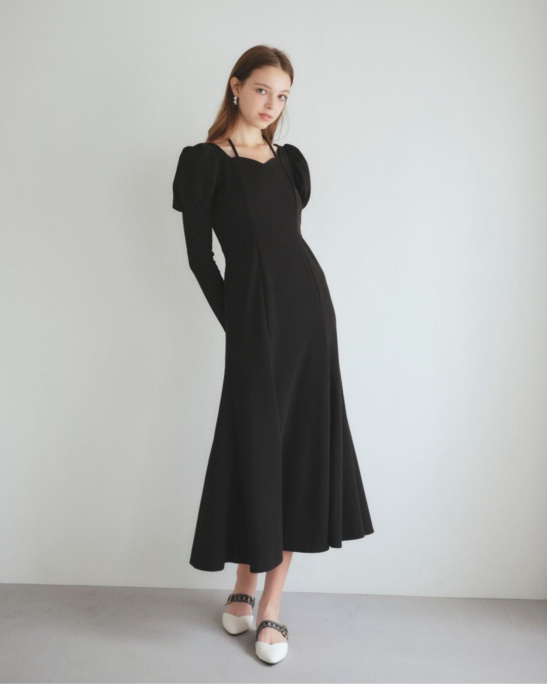 Stretch Puff Sleeve Dress