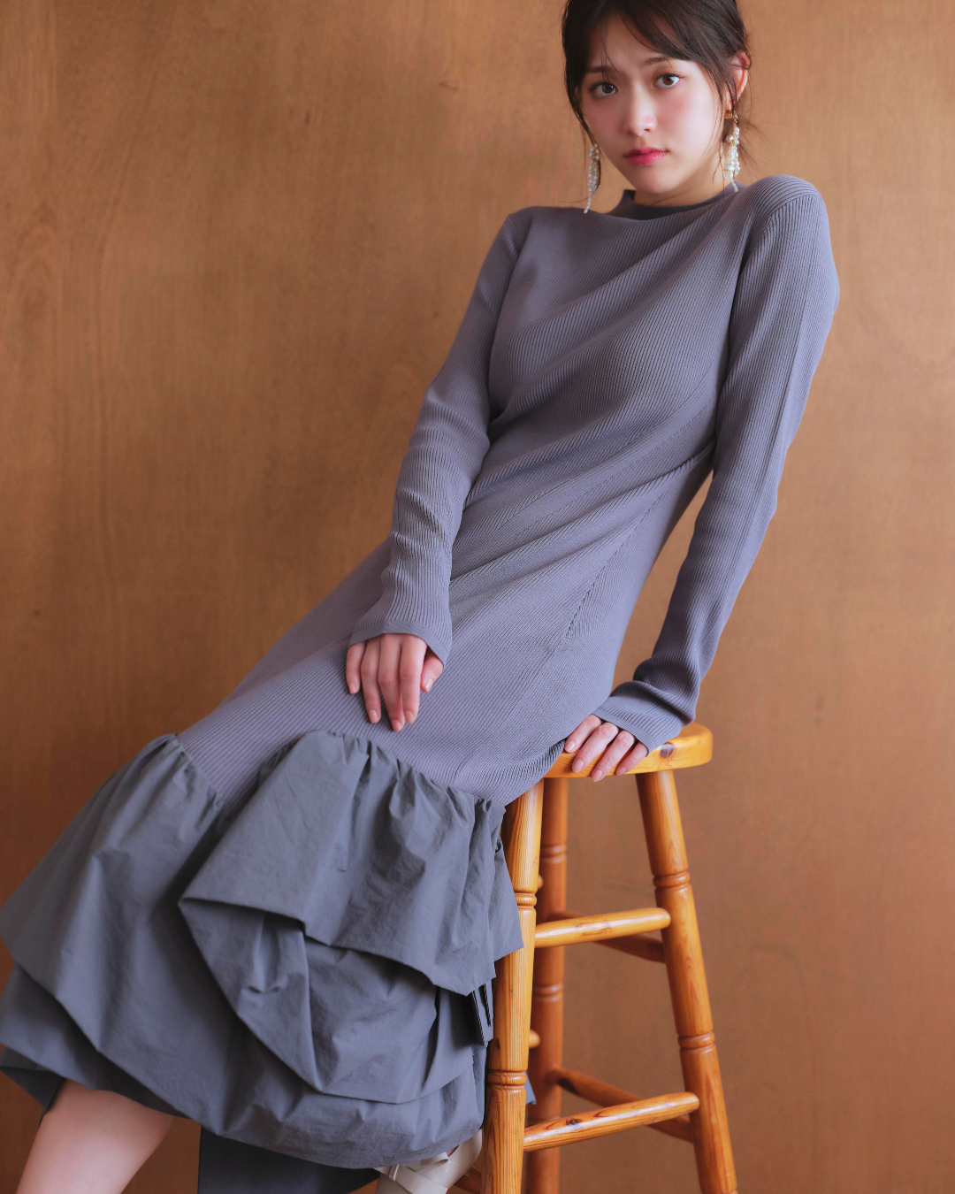 Taffeta Docking Knit Dress