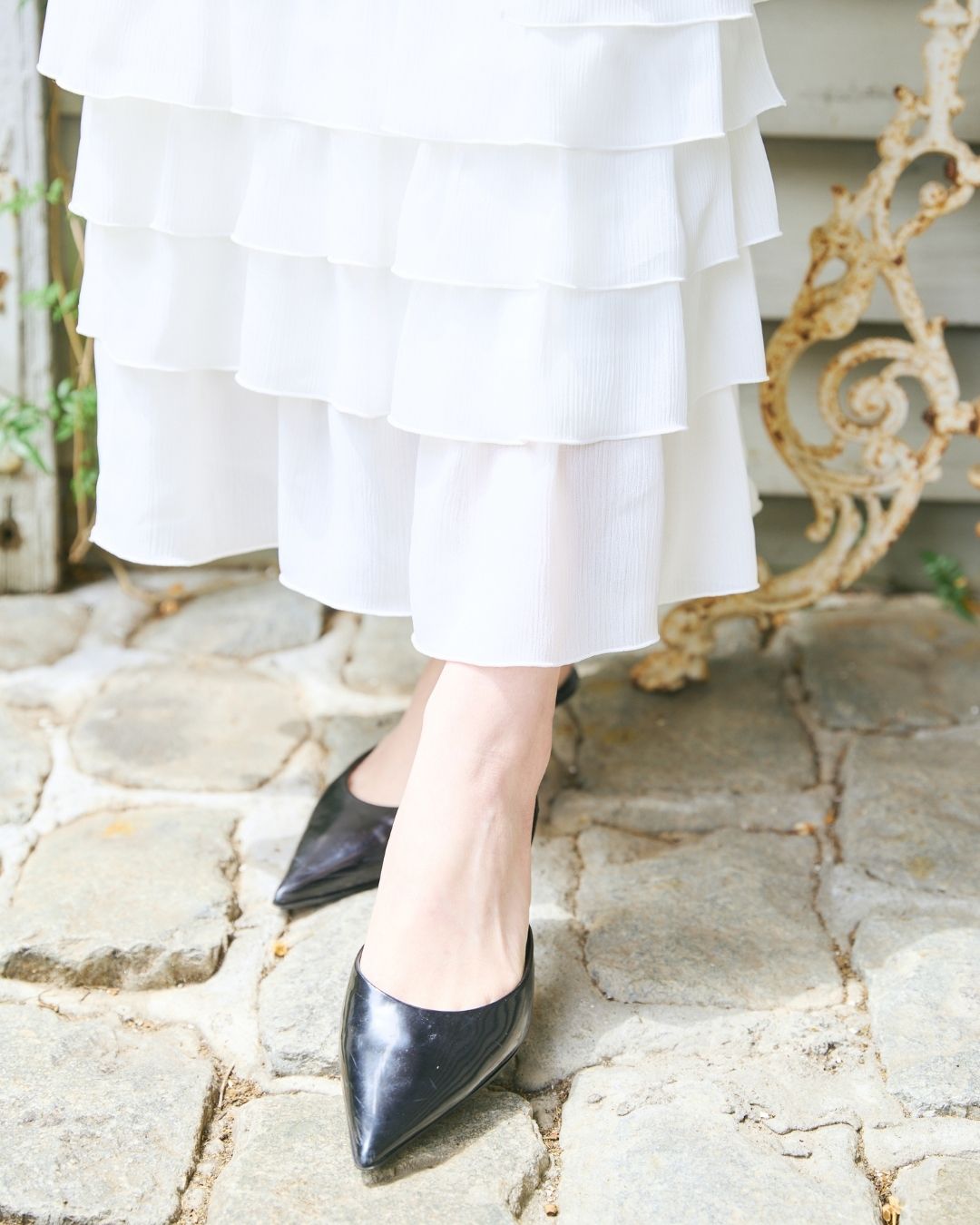 Asymmetry Frill Tiered Skirt