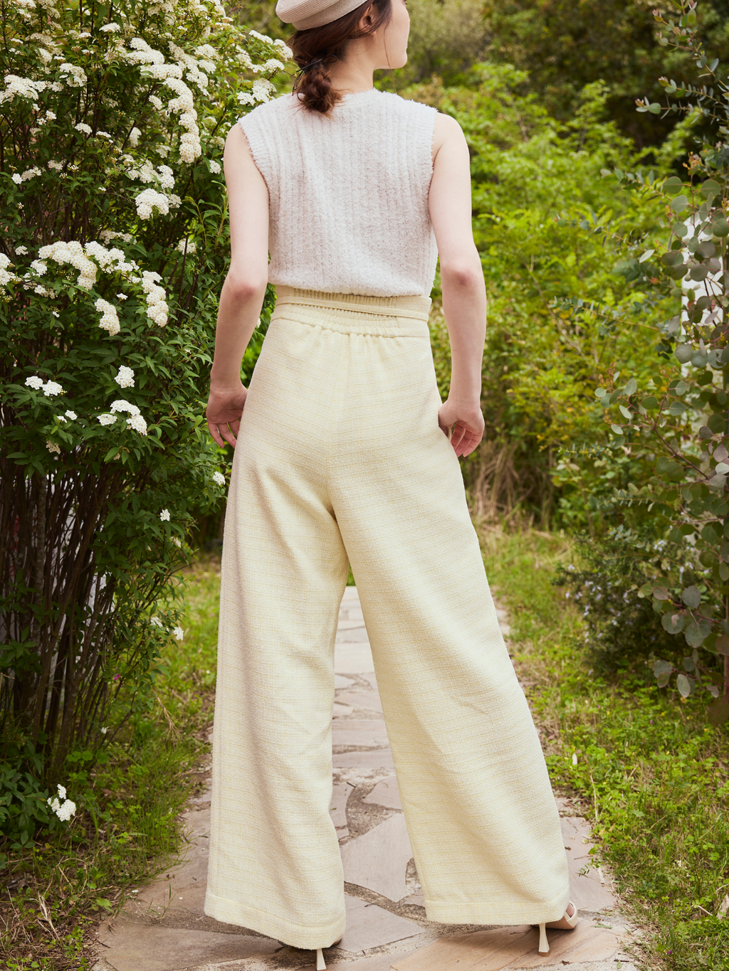 Summer Tweed Wide Pants
