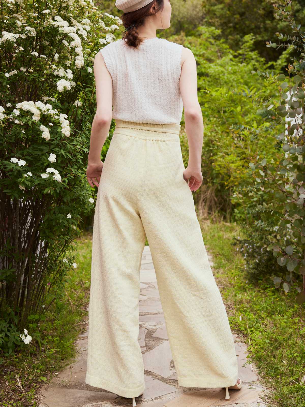 Summer Tweed Wide Pants