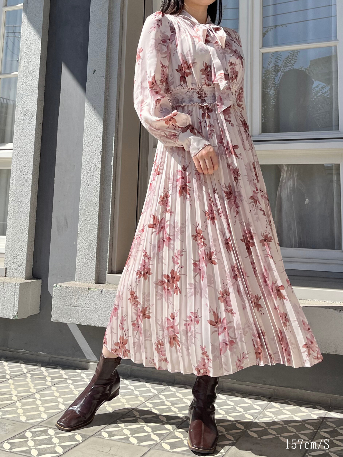 ワンピース JILTU pleats ribbon dress jiltu pleats ribbon dress ワンピース JILTU pleats ribbon dress jiltu pleats ribbon dress