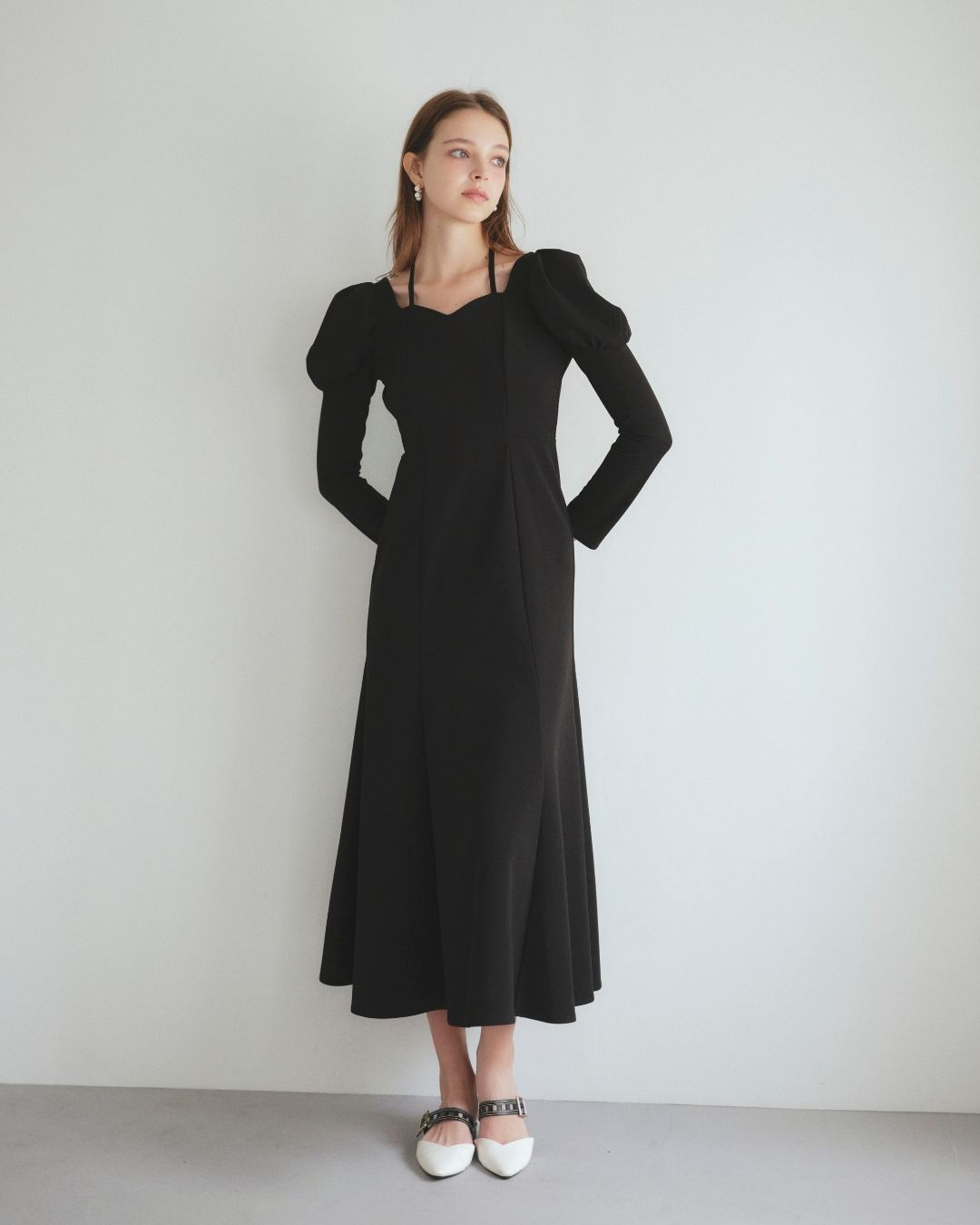 Stretch Puff Sleeve Dress