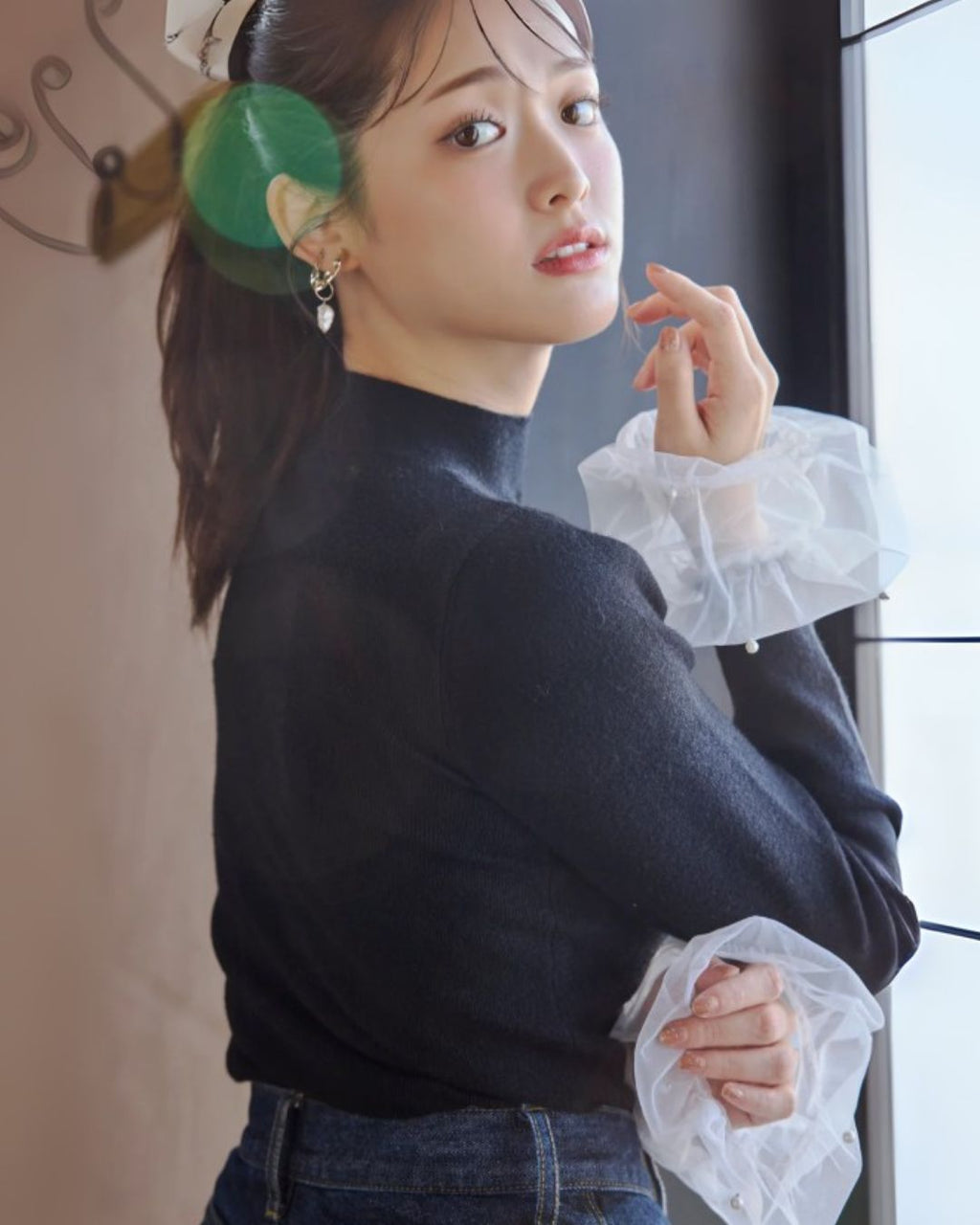 Chiffon Bell Sleeve Knit