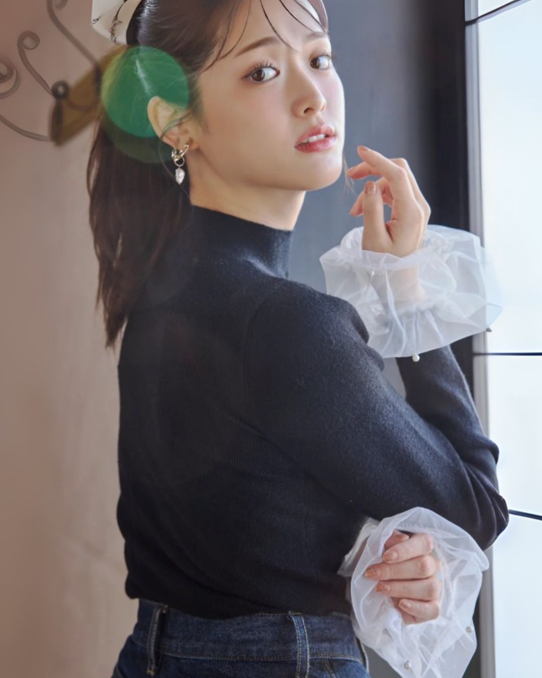 Chiffon Bell Sleeve Knit