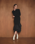 Taffeta Docking Knit Dress