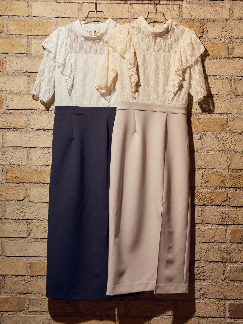 Lace Docking Slit Dress