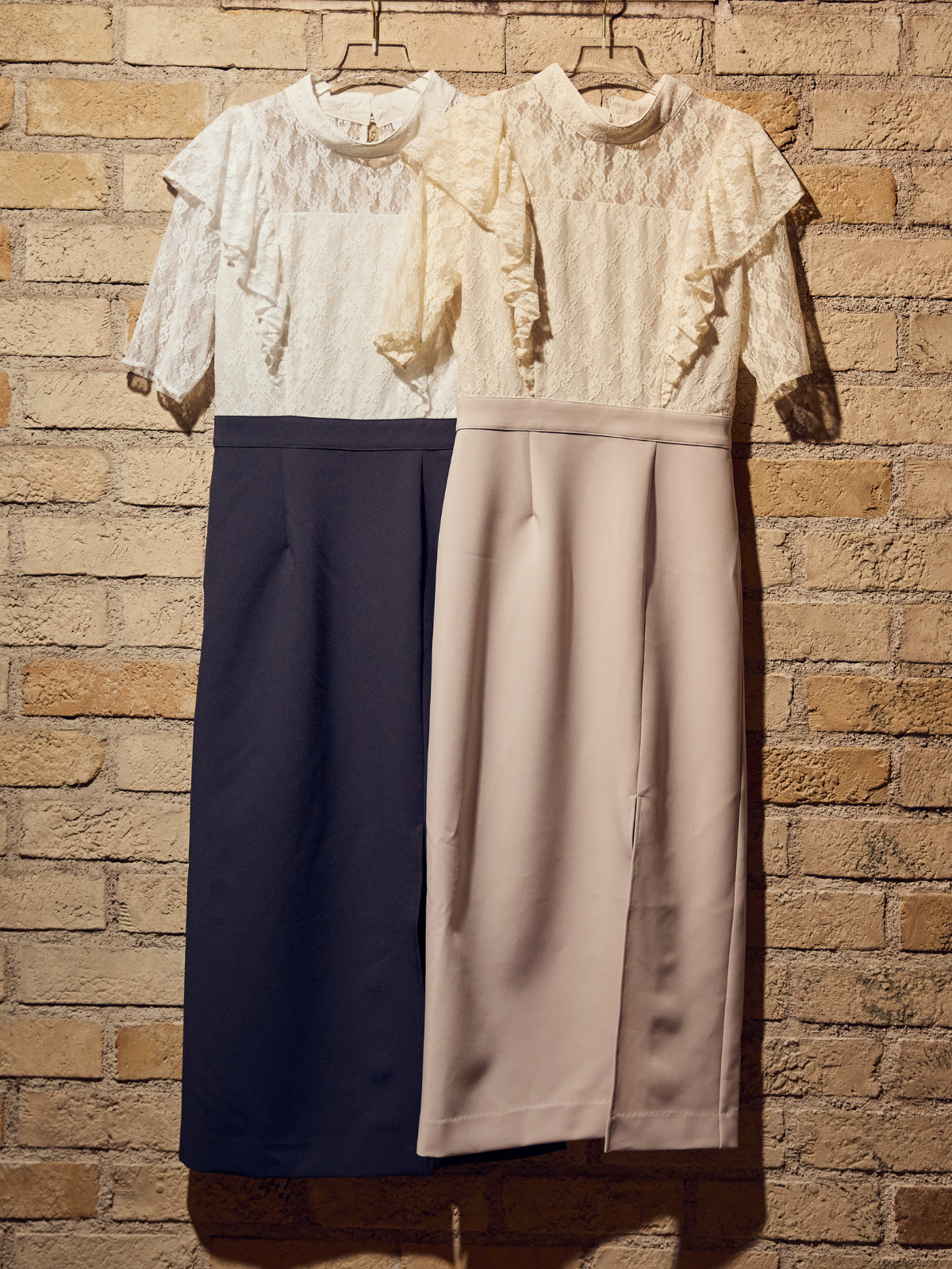 Lace Docking Slit Dress