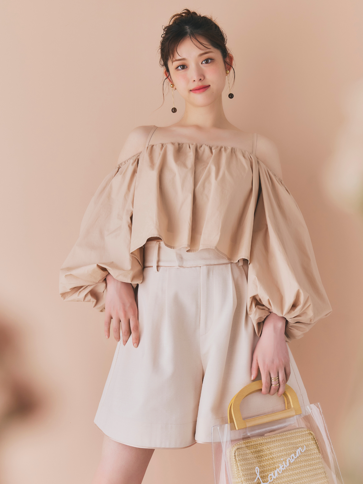 【GirlsAward着用】Satin Trimming Short Pants