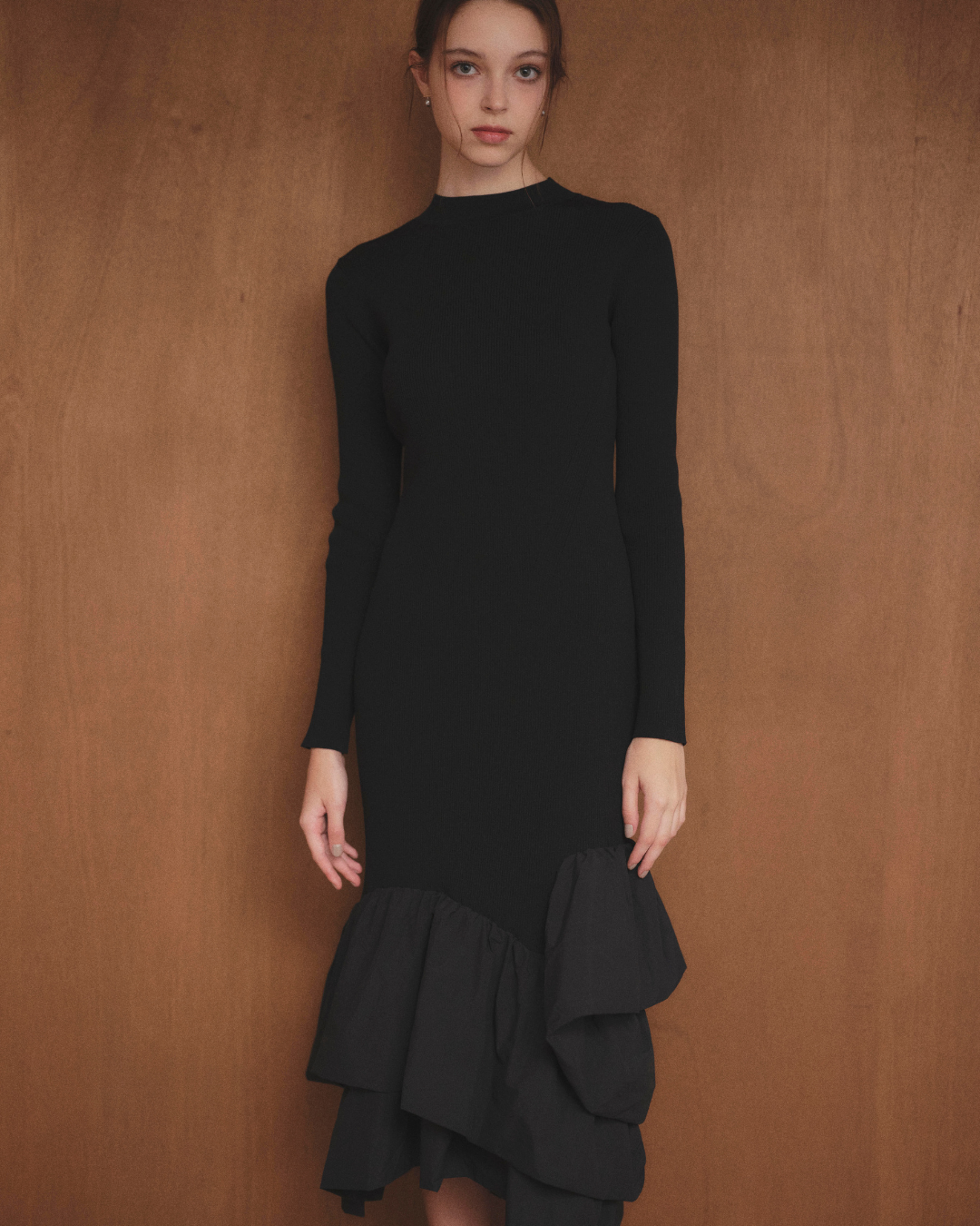 Taffeta Docking Knit Dress