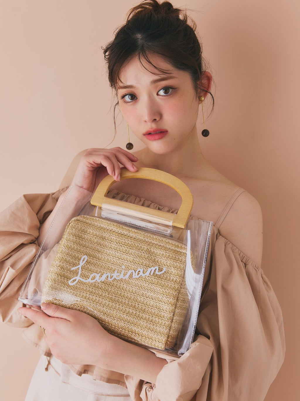 【GirlsAward着用】Lantinam PVC Jute Bag