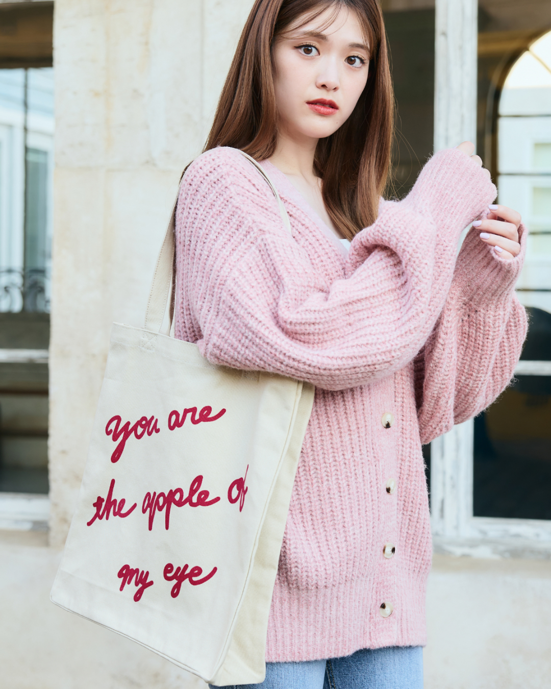 【直筆デザイン 】Apple Tote