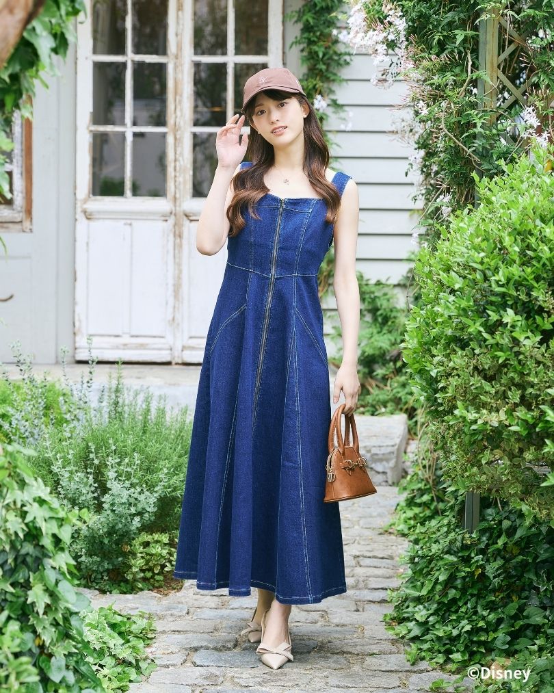 Snow White and Seven Dwarfs / Denim Bustier Dress