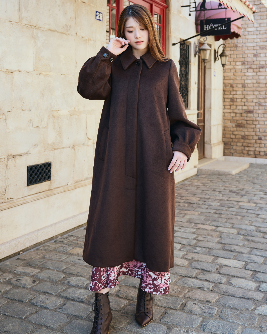 Soutien Collar Puff Sleeve Coat