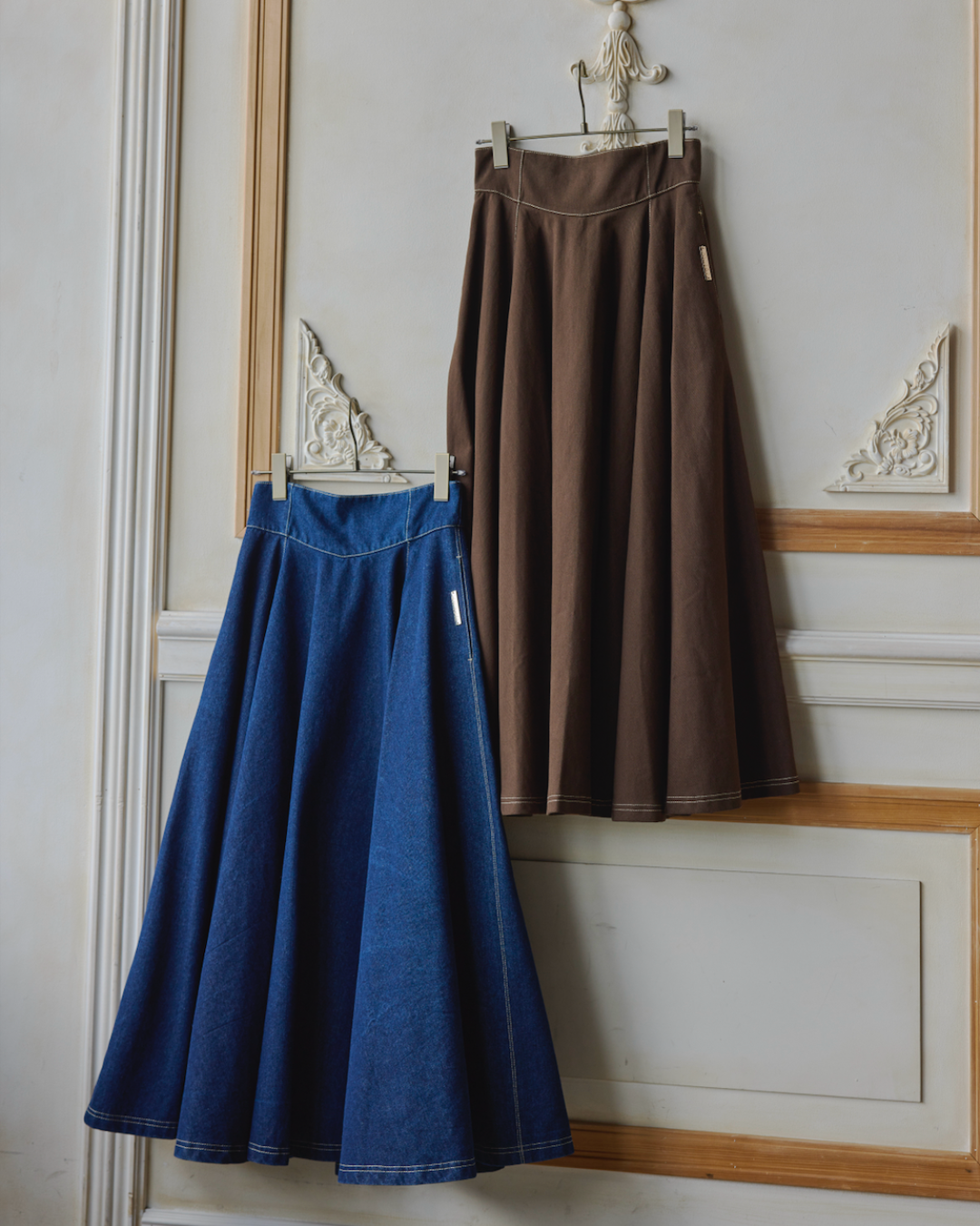 Denim Flare Skirt