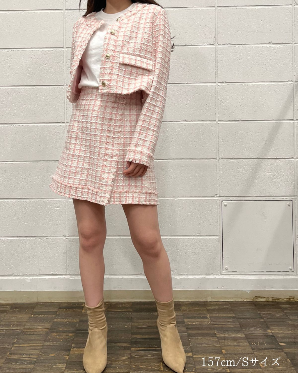 Check Tweed Skirt(short pants)