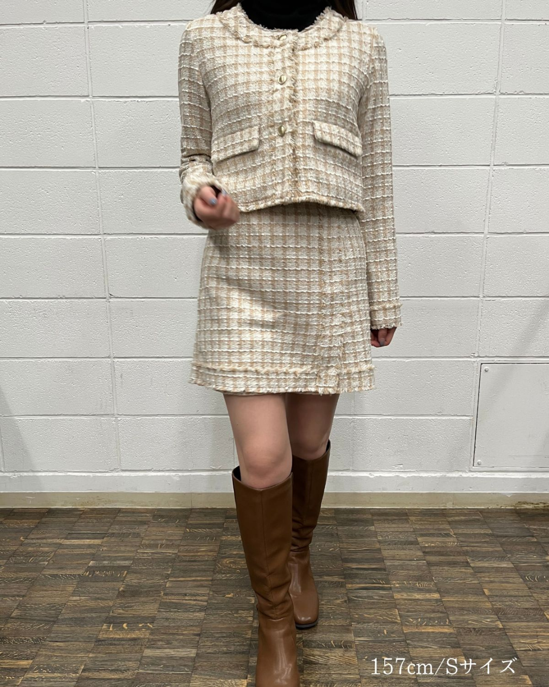 Check Tweed Skirt(short pants)