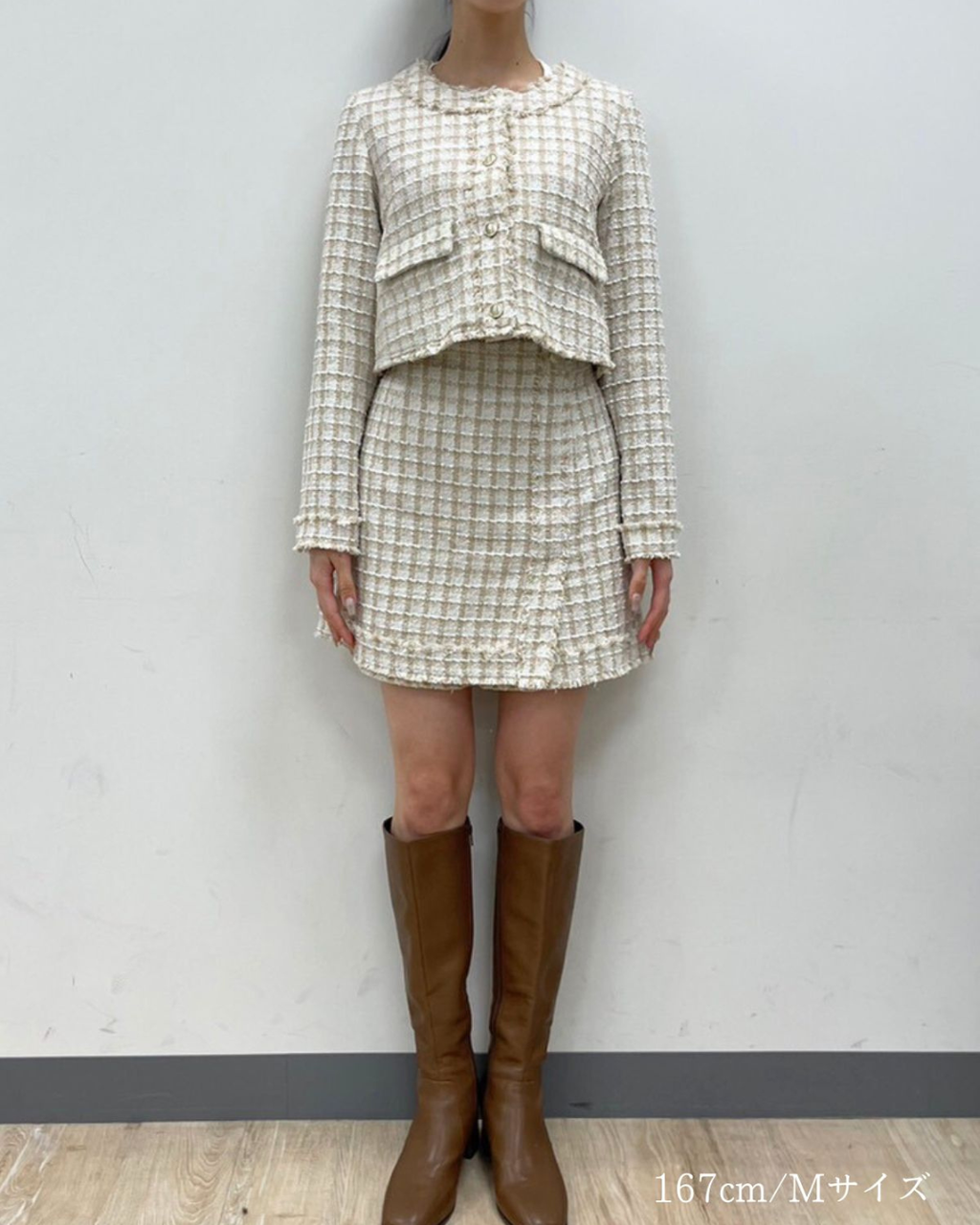Check Tweed Skirt(short pants)