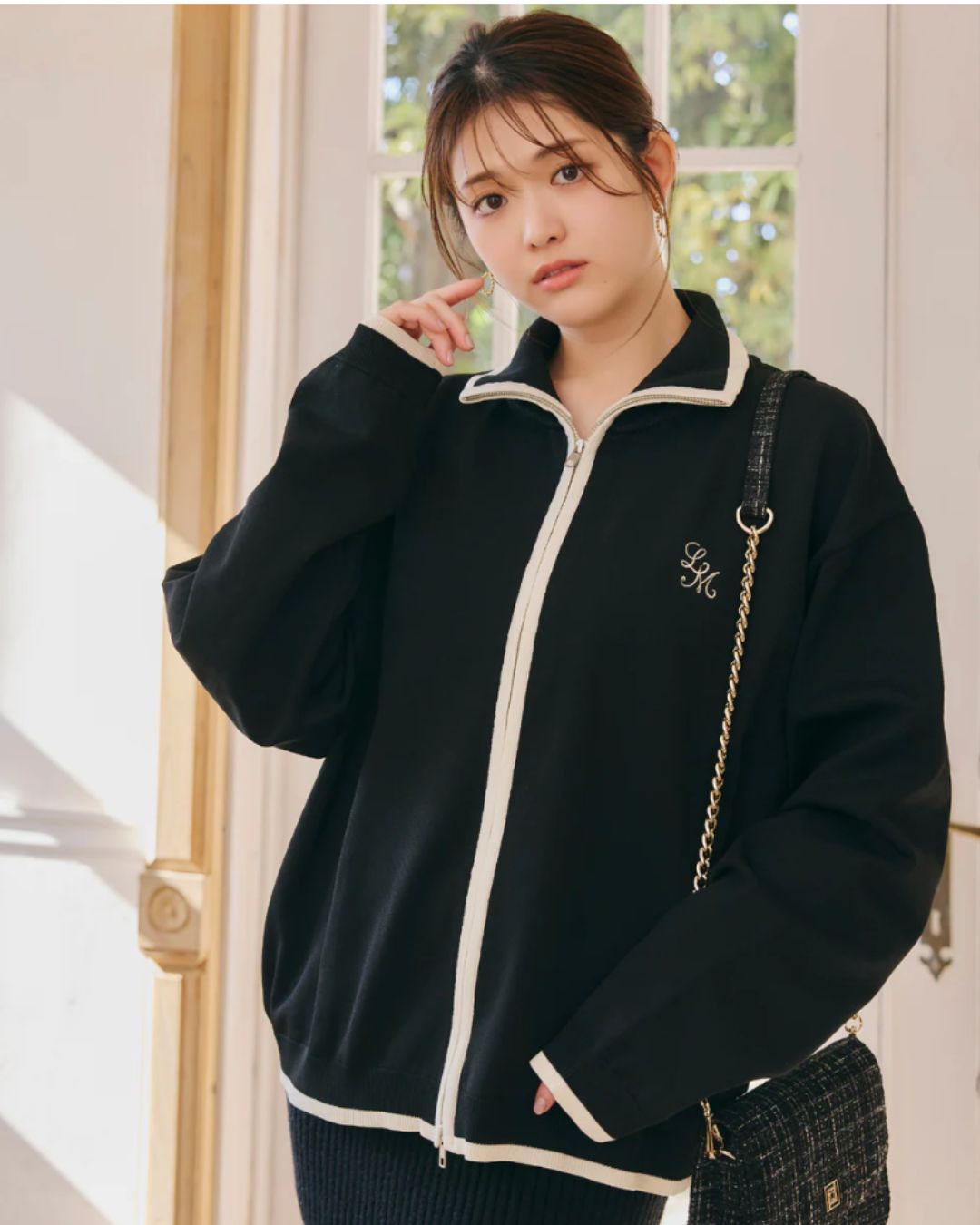 【Unisex】Bicolor Knit Cardigan