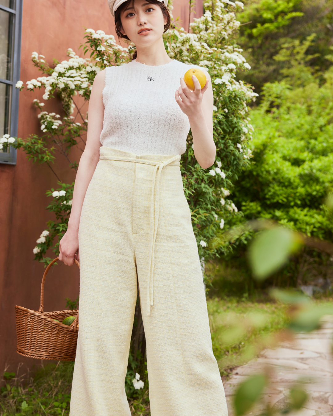 Summer Tweed Wide Pants