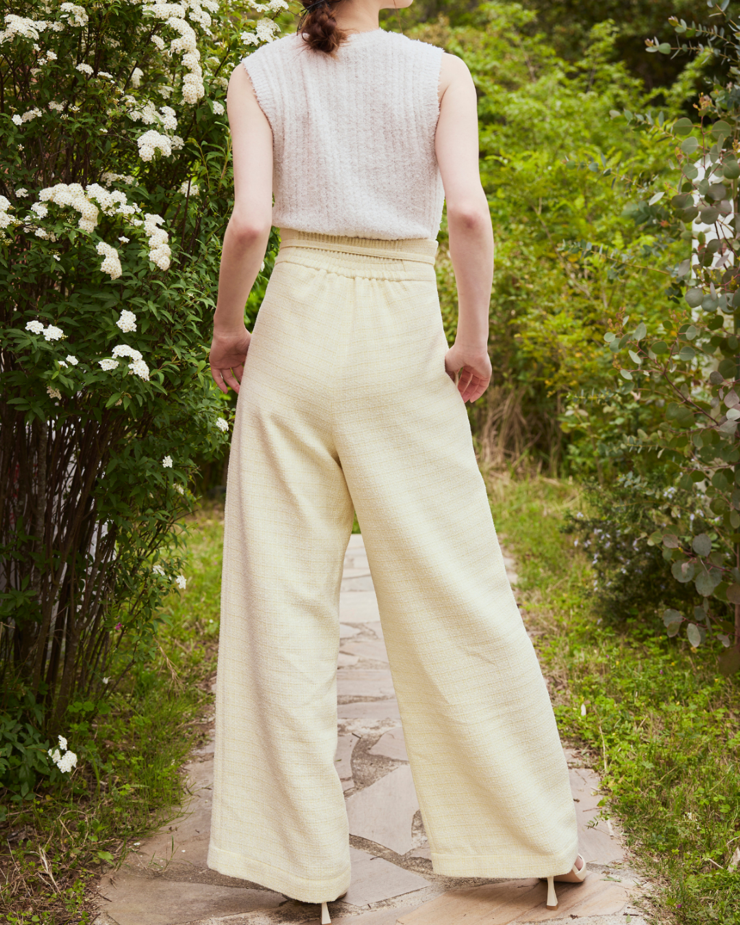 Summer Tweed Wide Pants
