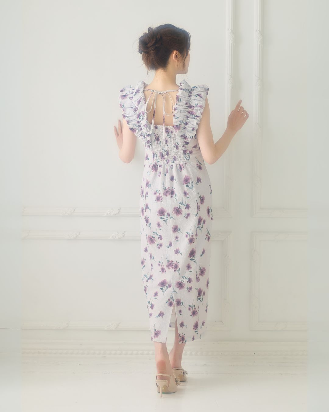 Shoulder Frill I-line Dress