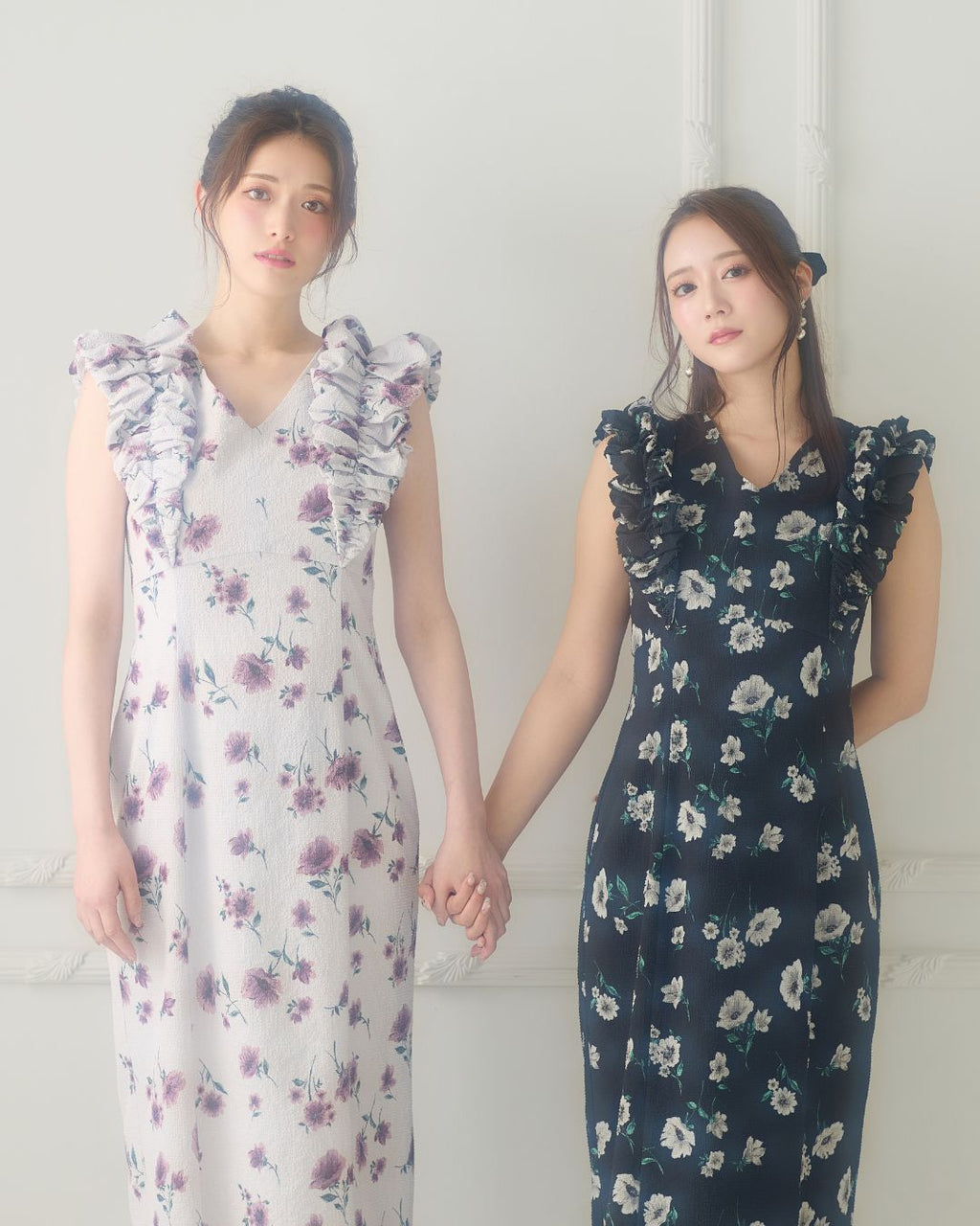 Shoulder Frill I-line Dress