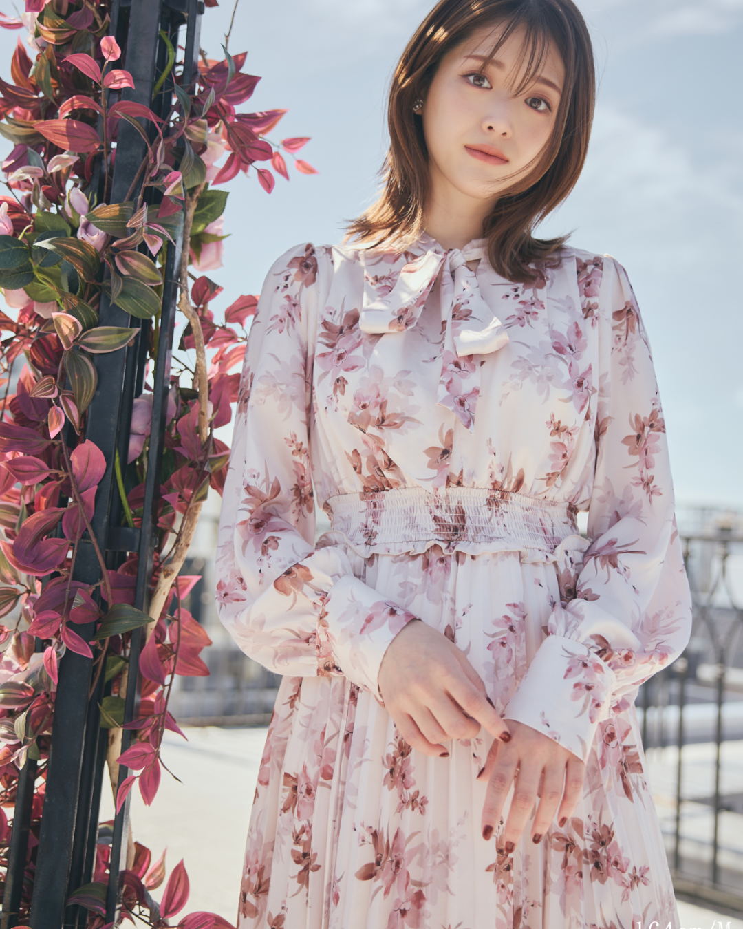 Cymbidium Ribbon Pleats Dress