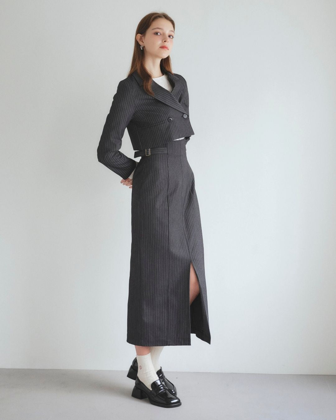 Pinstripe Narrow Skirt