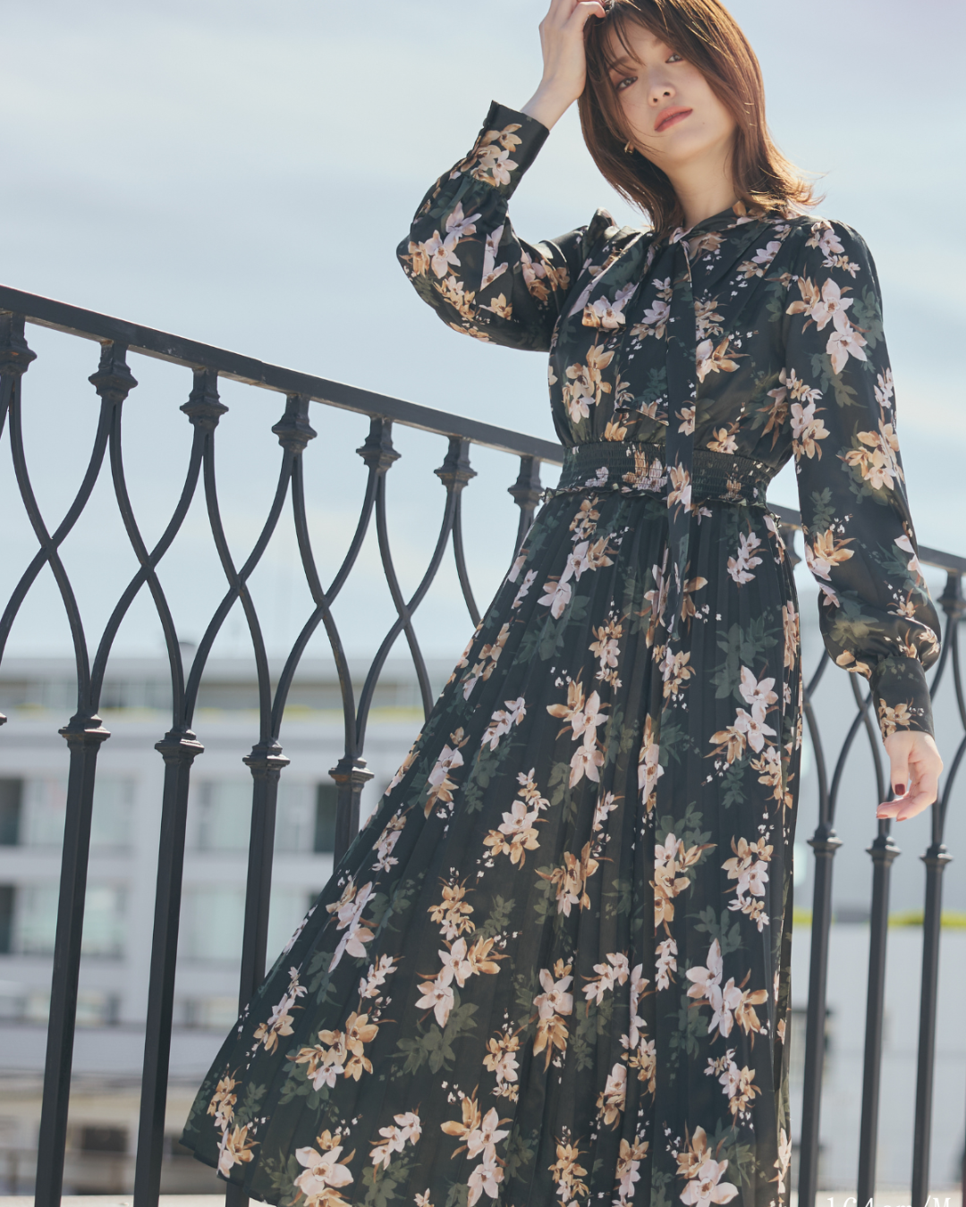 Cymbidium Ribbon Pleats Dress