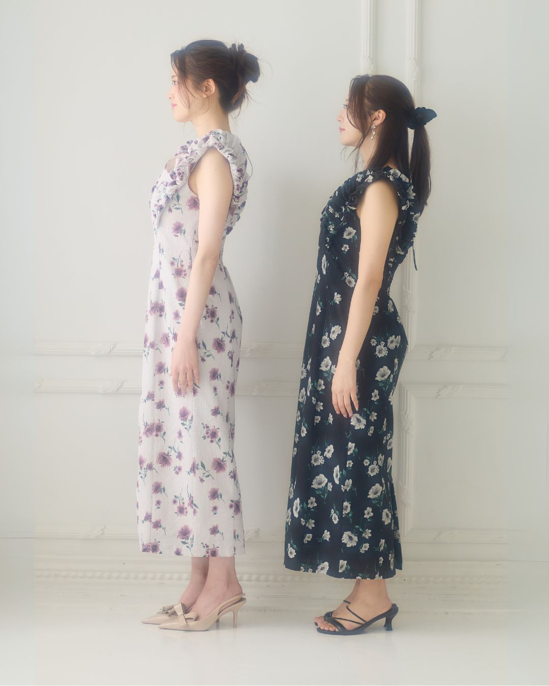 Shoulder Frill I-line Dress