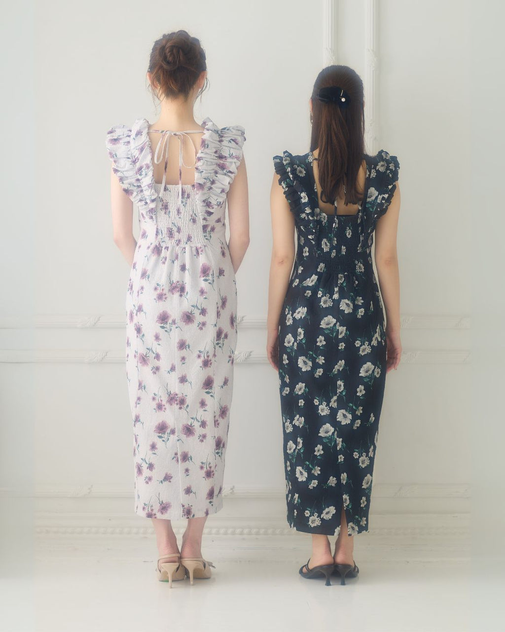 Shoulder Frill I-line Dress