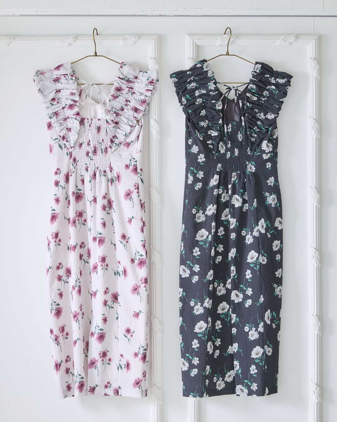 Shoulder Frill I-line Dress